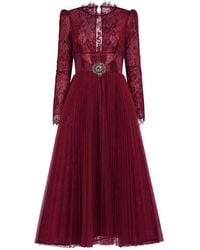 ARAFTU - Lace Pleated Dress - Lyst