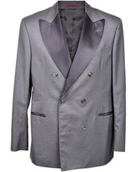 Brunello Cucinelli - Double-Breasted Peak-Lapel Blazer - Lyst