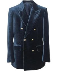 Tom Ford - Double-Breasted Velvet Blazer - Lyst