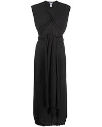 Lemaire - Knotted Cotton Midi Dress - Women's - Cotton - Lyst