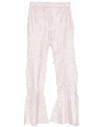 GONGDID DESIGN - Scalloped Ruffle Trousers - Lyst