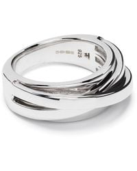 Tom Wood - Anello Orb Slim in argento sterling - Lyst
