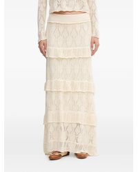 INTROPIA - Raquel Ruffled Crochet Skirt - Lyst