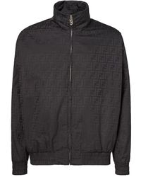 Fendi - Ff-Motif Zip-Up Jacket - Lyst