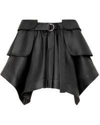 Loewe - Minifalda De Piel Cargo Con Cinturón - Lyst