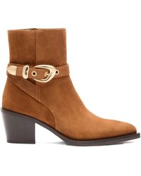 Stuart Weitzman - 60Mm Maven Buckle-Strap Suede Boots - Lyst