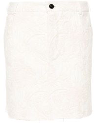 Semicouture - Embroidered-patterned Mini Skirt - Lyst