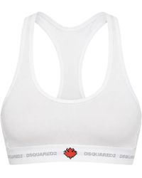 DSquared² - Logo-Lettering Sports Bra - Lyst