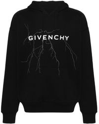 Givenchy - Thunderbolt-Print Cotton Hoodie - Lyst