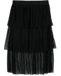 DKNY - Tiered Midi Skirt - Lyst