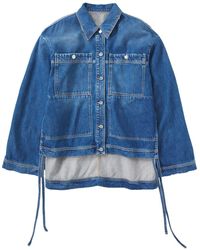 Closed - Giacca con coulisse denim - Lyst