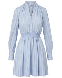 Veronica Beard - Schor Striped Button Mini Dress - Lyst