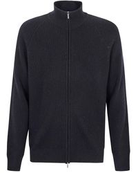 Barba Napoli - Ribbed Zip-Up Cardigan - Lyst