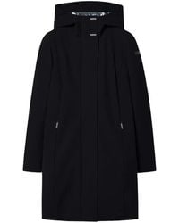Rrd - Hooded Concealed-Fastening Coat - Lyst