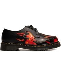 Dr. Martens - Derby Schoenen Met Vlammenprint - Lyst
