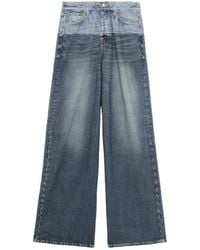 Rag & Bone - Panelled Two-Tone Wide-Leg Jeans - Lyst