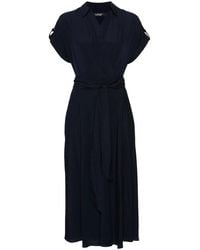 Ralph Lauren - V-Neck Georgette Midi Dress - Lyst