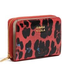 Bimba Y Lola - Leopard-Print Zip Wallet - Lyst