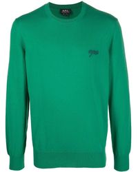 A.P.C. - Sweater Met Geborduurd Logo - Lyst