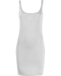 Alexander Wang - Abito Corto Con Logo Goffrato - Lyst
