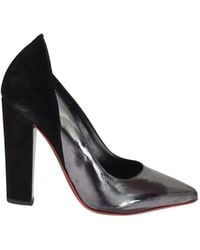 Cedric Charlier - Patent Leather Suede Pumps - Lyst