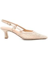 Julie Dee - Woven Slingback Pumps - Lyst
