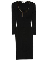 Elisabetta Franchi - Chain-Detail Tassel Midi Dress - Lyst