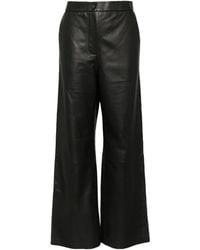 Yves Salomon - Wide-Leg Leather Trousers - Lyst
