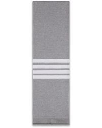 Thom Browne - Bufanda de canalé con motivo 4-Bar - Lyst