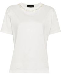 Fabiana Filippi - Short Sleeve T-Shirt With Delicate Embellishments - Lyst