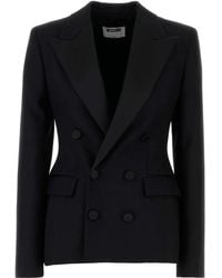 Moschino - Wollen Blazer Met Dubbele Rij Knopen - Lyst