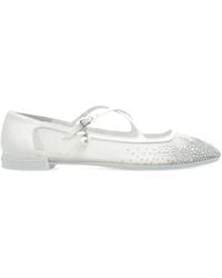 Jimmy Choo - Zapatos planos de tacón con detalles de cristal - Lyst