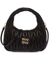 Miu Miu - Women Matelasse Mini Hobo Bag - Lyst