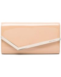 Jimmy Choo - Emmie Patent-Leather Clutch Bag - Lyst