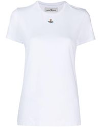 Vivienne Westwood - T-Shirt mit Logo-Stickerei - Lyst