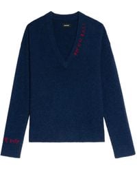 Zadig & Voltaire - Milky Vネックセーター - Lyst