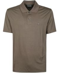 Emporio Armani - Button Logo Polo Shirt - Lyst