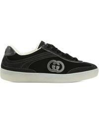 Gucci - G75 Velvet Gg-Logo Sneakers - Lyst