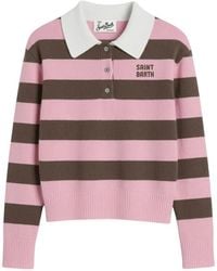 MC2 Saint Barth - Hadidy Polo Collar Knit With Stripes - Lyst