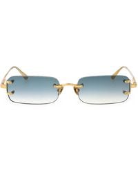 Linda Farrow - Taylor Rectangle-Frame Sunglasses - Lyst