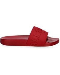 AllSaints - Biggy Logo-Embossed Slides - Lyst