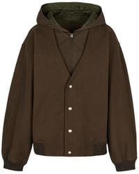 CROQUIS - Mock-Layer V-Neck Hooded Jacket - Lyst