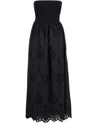 Matteau - Strapless Broderie-Anglaise Maxi Dress - Lyst