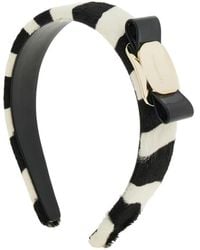 Ferragamo - Vara Bow Zebra-Print Headband - Lyst