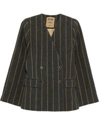 Uma Wang - Striped Double-Breasted Blazer - Lyst