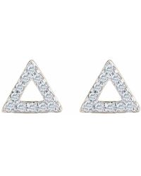Mateo - 14kt Yellow Gold Triangle Diamond Stud Earrings - Lyst