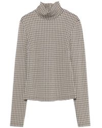 Patrizia Pepe - Micro-Check High-Neck Top - Lyst