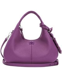 Ganni - Mini Sac Cabas Hobo En Cuir À Fini Grainé - Lyst