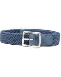 Dell'Oglio - Suede Braided Belt - Lyst