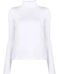 Vince - Roll-Neck Cotton Blouse - Lyst